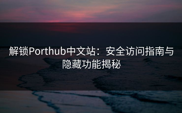解锁Porthub中文站:安全访问指南与隐藏功能揭秘 解锁Porthub中文站:安全访问指南与隐藏功能揭秘
